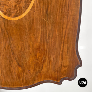 Wooden coffee table with casters, 1800s