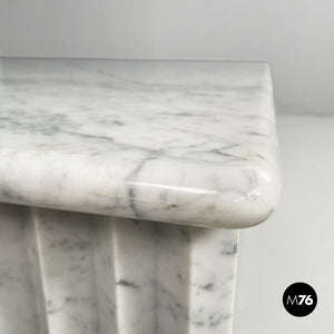 Rectangular coffe table in white marble by Carlo Scarpa, 1980s