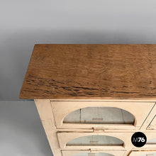Carica l'immagine nel visualizzatore di Gallery, Chest of drawers in wood and glass, 1930s
