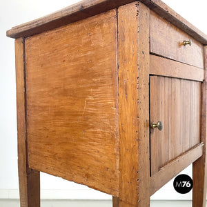 Wooden bedside table, early 1900s