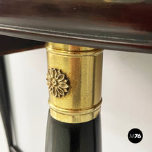 Load image into Gallery viewer, Wall console in wood, brass and glass, 1940s
