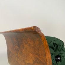 Carica l&#39;immagine nel visualizzatore di Gallery, Daybed in green fabric and wood, 1940s
