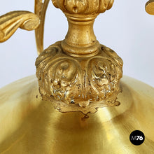 Load image into Gallery viewer, Chandelier in molded satin glass and brass, early 1900s
