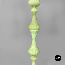 Load image into Gallery viewer, Floor lamp in fabric and green opaline glass, 1930s
