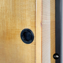 Load image into Gallery viewer, Modular bookcase in wood and black metal, 1960s
