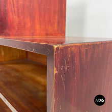 Load image into Gallery viewer, Bookcase in red wood, 1940s
