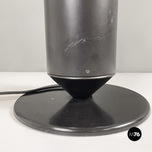 Load image into Gallery viewer, Matte black and glossy white metal table lamp, 1980s
