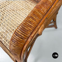 Load image into Gallery viewer, Two-seater outdoor bench in rattan, 1960s
