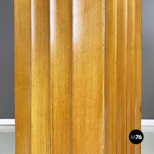 Wooden square pedestals with wavy profile, 1960s