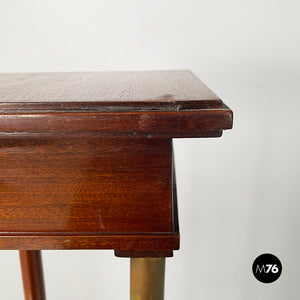 Pedestal in wood and brass, mid 1800s