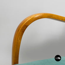 将图片加载到图库查看器，Armchairs in light blue and wood, 1950s
