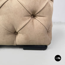 Carica l'immagine nel visualizzatore di Gallery, Pouf in beige suede, 1990s
