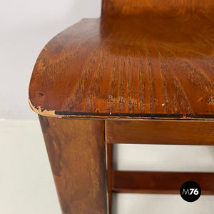 Chair in curved wood, 1950s