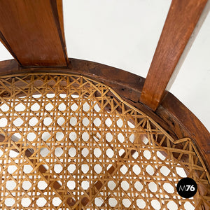 Tub chair in wood and straw, 1930s