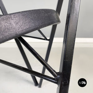 Black rubber and metal chair by Zeus, 1990s