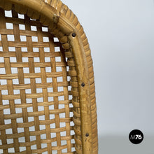 将图片加载到图库查看器，Rattan and black metal chairs, 1960s
