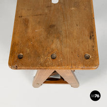 Load image into Gallery viewer, Stool ladder in wood, 1930s
