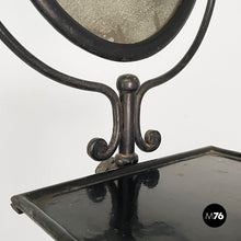 画像をギャラリービューアに読み込む, Black metal console with mirror, late 1800s
