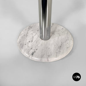 Coffee table in glass, steel and marble, 1980s