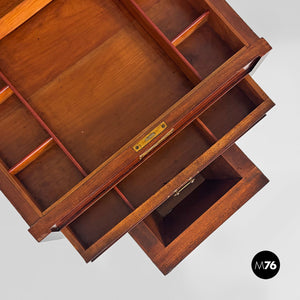 Console with mirror in wood, 1930s