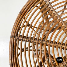 Load image into Gallery viewer, Round coffee table in rattan, 1960s
