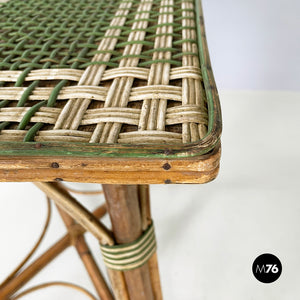 Outdoor dining table in rattan, early 1900s