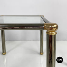 Charger l&#39;image dans la galerie, Coffe tables in metal and glass, 1980s
