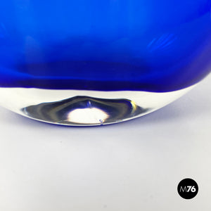 Blue Murano glass vase by Venini, 1990s