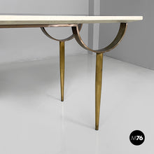 将图片加载到图库查看器，Console in wood and brass, 1980s
