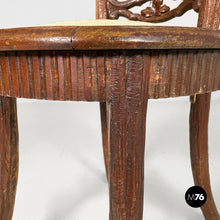 画像をギャラリービューアに読み込む, Chair in wood and embroidered fabric, 1930s
