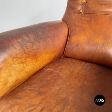 Load image into Gallery viewer, Armchairs in brown leather, 1920s
