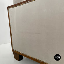 Load image into Gallery viewer, Armchairs in wood and grey velvet, 1930s
