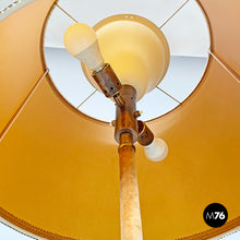 Load image into Gallery viewer, Velvet and brass floor lamp, 1940s
