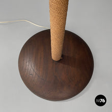 将图片加载到图库查看器，Floor lamp in wood and fabric, 1930s
