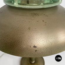 Carica l&#39;immagine nel visualizzatore di Gallery, Brass and glass table lamp, 1920s
