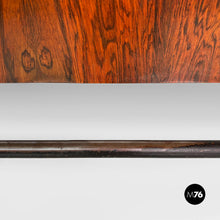 将图片加载到图库查看器，Desk in wood, black metal and brass, 1960s
