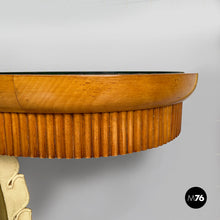 Load image into Gallery viewer, Wall console in wood and mirror, 1940s
