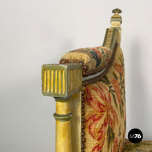 Load image into Gallery viewer, Bench in wood and fabric, 1800s
