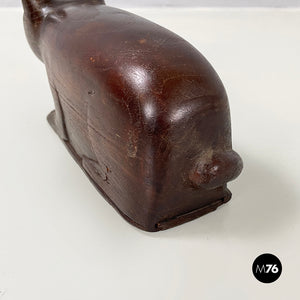 Wooden cat jewelry box or object holder, 1920s