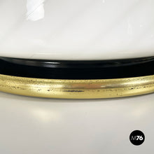 Load image into Gallery viewer, Table lamp in opaline Murano glass and brass, 1970s
