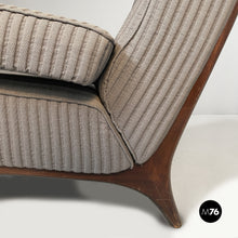 将图片加载到图库查看器，Armchair and pouf by Eugenio Gerli for Tecno, 1960s
