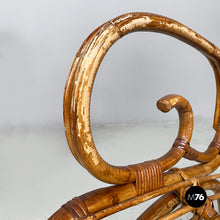Load image into Gallery viewer, Armchairs with armrest in rattan, 1960s
