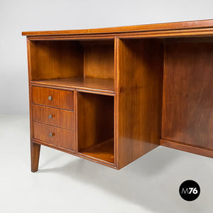 Desk with drawers in wood and formica, 1960s