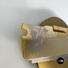 Load image into Gallery viewer, Wall sculpture in brass and metal by Edmondo Cirillo, 1979
