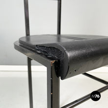 将图片加载到图库查看器，Black rubber and metal chair by Zeus, 1990s

