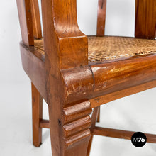 Carica l'immagine nel visualizzatore di Gallery, Tub chair in wood and straw, 1930s
