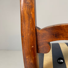 画像をギャラリービューアに読み込む, Chairs in wood and fabric, mid 19th century
