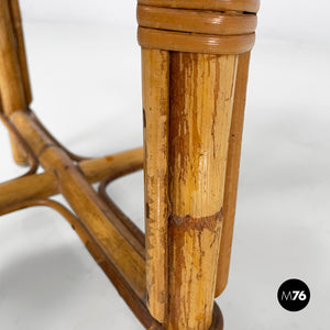 Stool in rattan, 1960s