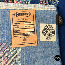 Load image into Gallery viewer, Blue wool carpet by Missoni, 1990s
