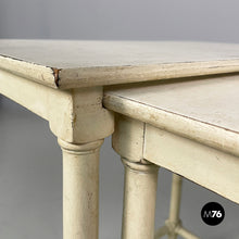 将图片加载到图库查看器，Coffe tables in white wood, 1940s
